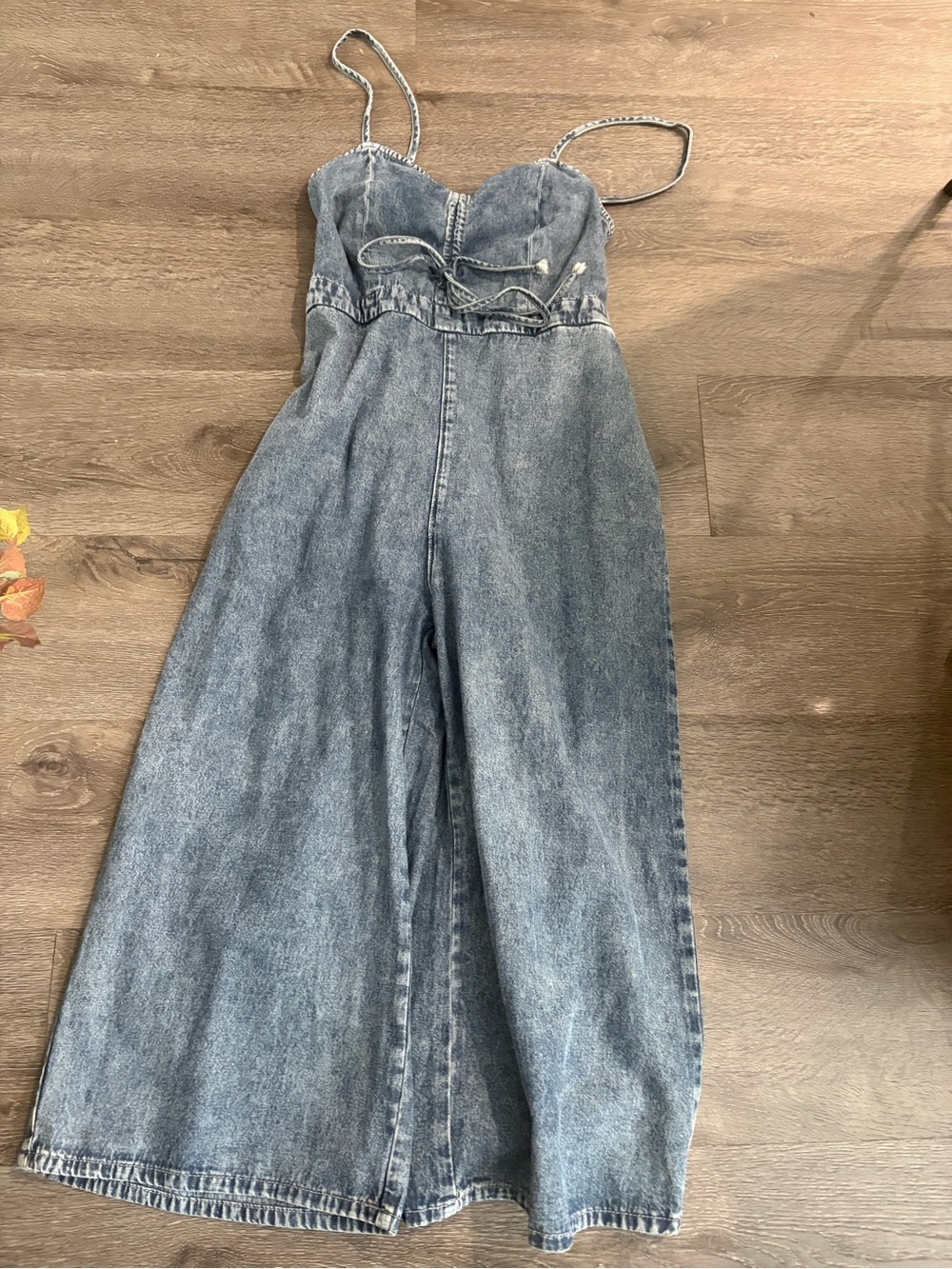 Bluivy Light Blue Denim Wide-Leg Overalls